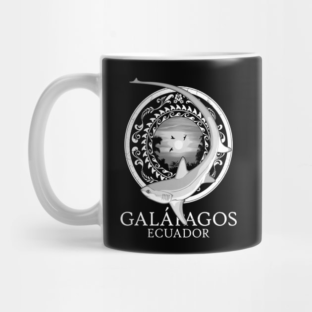 Thresher Shark Ecuador Galápagos by NicGrayTees